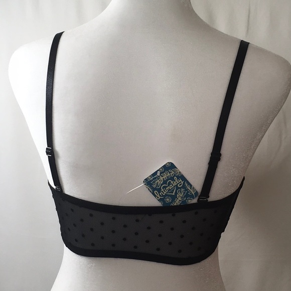 Free People Sierra Black Swiss Dot Bandeau - Picture 3 of 7